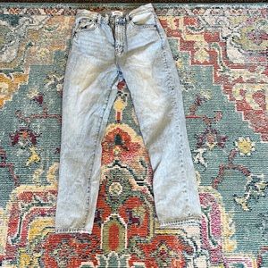 Light wash straight leg jeans
